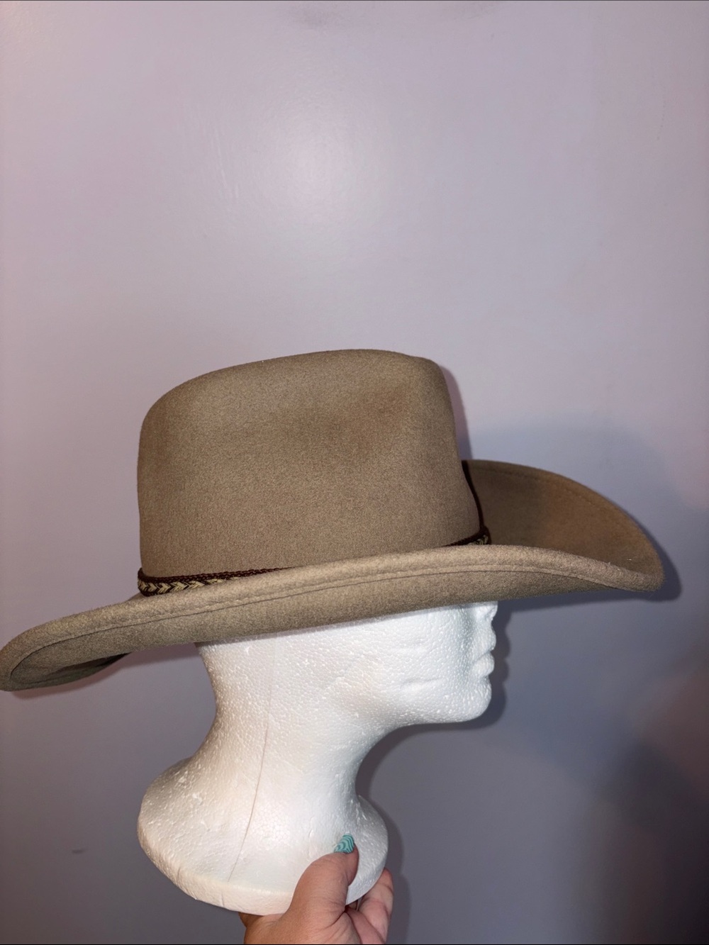 Renegade Headwear Lite Felt Wool Packable Water Repellent Western Cowboy Hat M - Picture 4 of 17